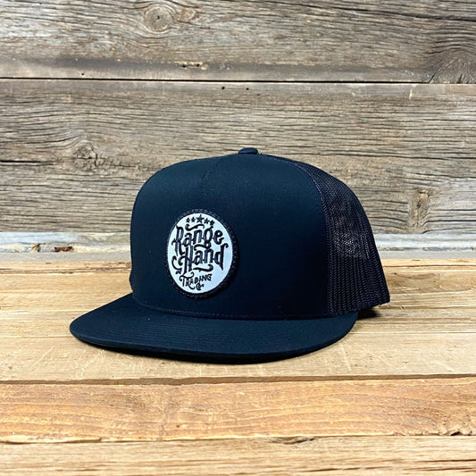 Flashy Patch 5 Panel Trucker Hat - Black